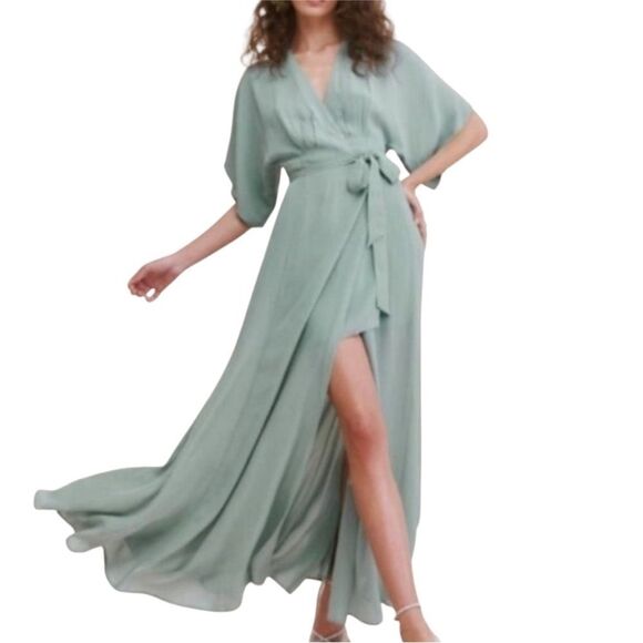 Reformation Winslow Sage Green Maxi Dress Medium NWT $348 - Picture 3 of 8
